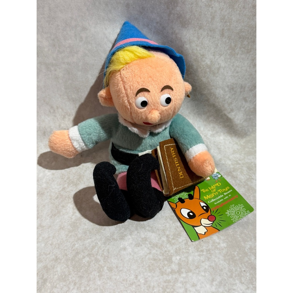 Stuffins Rudolph Red-Nosed Reindeer Hermey the Elf Dentistry Plush Misfit Toys